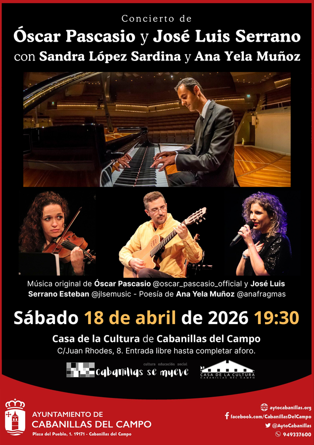 Concierto de Óscar Pascasio y José Luis Serrano 2026